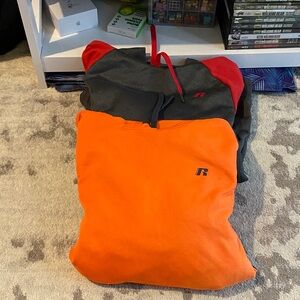 Russell Athletic Orange and Red Hoodie Set